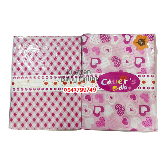 2 In 1 Coloured Cotsheet / Receiving Blanket (140cm * 100cm) - Kyemen Baby Online
