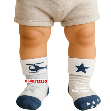 Baby Boy Socks 3 Pairs(Hudson Baby) Helicopter - Kyemen Baby Online