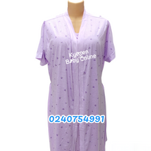 Load image into Gallery viewer, Breastfeeding Night Gown / Nighty With Coat (Yimiasha) Floral - Kyemen Baby Online
