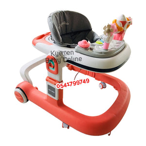 4-in -1 Baby Walker With Music, Push Walker, Feeding Table and Interactive Toys (Baby Walker 510) - Kyemen Baby Online