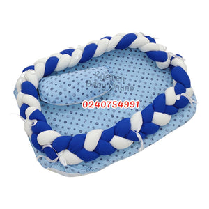 Baby Bed (Baby Lounger / Portable Infant Co Sleeper Bassinet With Spiral Bumper / Baby Nest)