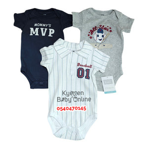 Baby Bodysuit (3Pcs) Pookie 0-3 Months