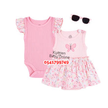 Load image into Gallery viewer, Baby Girl 2Pcs Bodysuits With Glasses A
