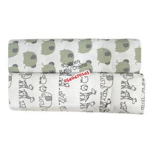 2 In 1 Coloured Cotsheet / Receiving Blanket (39in*59in) Child Of Mine - Kyemen Baby Online