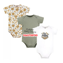 Load image into Gallery viewer, Baby Girl Bodysuit 3pcs (Be Happy)
