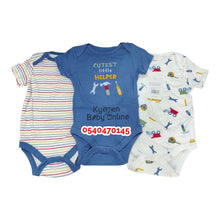 Load image into Gallery viewer, Baby Boy BodySuit( 3pcs) Best Baby Cute Little Helper
