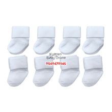 Load image into Gallery viewer, Baby Socks (All White) 8pair (Bebe Favour) 0-6M
