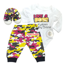 Load image into Gallery viewer, Baby Boy Bodysuit with Pant And Shoe (eplay). - Kyemen Baby Online
