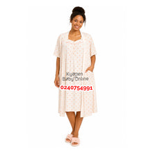 Load image into Gallery viewer, Breastfeeding Night Gown / Nighty With Coat (Yimiasha) Small Balls - Kyemen Baby Online
