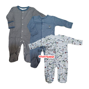 Baby Sleep Suit / Sleep Wear / Overall (Mamas And Papas 3pcs) 6-9 Months. - Kyemen Baby Online