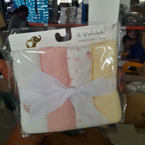 Baby Face Towels / Mouth Towel / Washcloth (4pcs) Bebe Favor