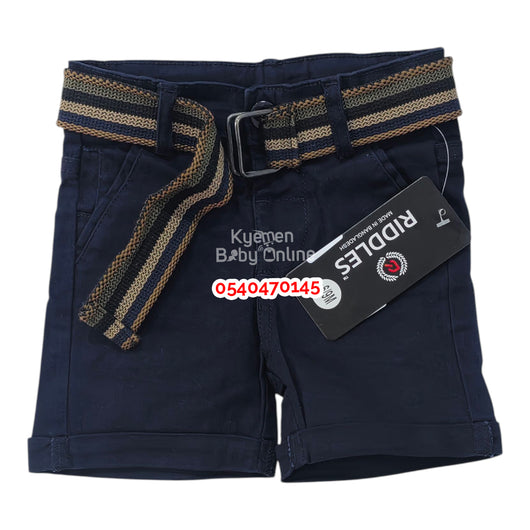 Baby Boy Shorts With Belt (Riddles)