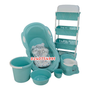 Baby Bath Set (With Bottle Rack And Item Rack With Cover) - Kyemen Baby Online