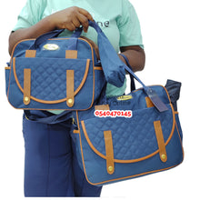 Load image into Gallery viewer, 3 In 1 Diaper Bag (Chicco Lines) Deep Blue
