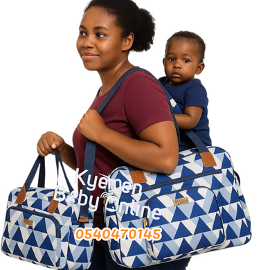 Diaper Bag (Deellt 3 in 1) Triangle - Kyemen Baby Online