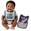 Load image into Gallery viewer, Baby Bib 3Pcs (Hudson Baby) Navy - Kyemen Baby Online

