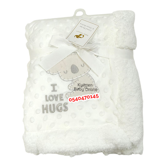 Baby Dotted Blanket ( Bebe Favour) 100×75cm (Koala) - Kyemen Baby Online
