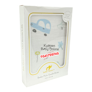 Baby Bamboo Muslin Swaddle Blanket  (Bebe Favour) 110×110cm - Kyemen Baby Online