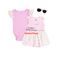 Load image into Gallery viewer, Baby Girl 2Pcs Bodysuits With  Glasses B
