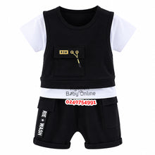 Load image into Gallery viewer, Baby Boy Top And Down (New Design) Black
