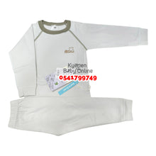 Load image into Gallery viewer, Baby Pant With Long Sleeves Top (Pyjamas) Ash With Green
