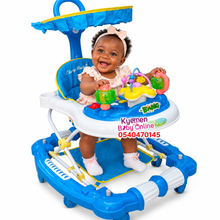 Load image into Gallery viewer, 2 In 1 Baby Walker / Rocker With Shade, Toys And Music (BW-629)
