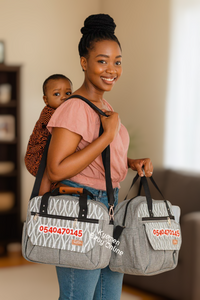 Diaper Bag 3 In 1 (Baby Sky) - Kyemen Baby Online