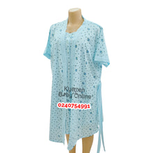 Load image into Gallery viewer, Breastfeeding Nightwear/ Night Gown With Coat Yimiasha (Roses) - Kyemen Baby Online
