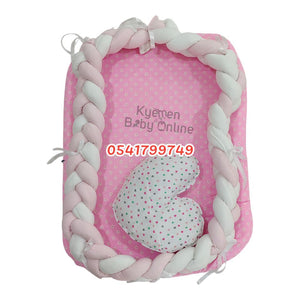 Baby Bed (Baby Lounger / Portable Infant Co Sleeper Bassinet With Spiral Bumper / Baby Nest)