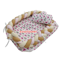 Load image into Gallery viewer, Baby Bed (Baby Lounger / Portable Infant Co Sleeper Bassinet With Spiral Bumper / Baby Nest) - Kyemen Baby Online
