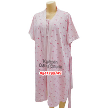 Load image into Gallery viewer, Breastfeeding Nightwear With Inner, Bonnets,Hat And Cotsheet (Bebe And Mama Cherry) - Kyemen Baby Online
