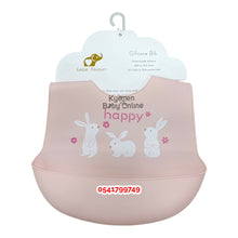 Load image into Gallery viewer, Baby Girl Silicone Bib (BebeFavour) Pink
