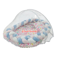 Load image into Gallery viewer, Baby Bed (Baby Lounger / Portable Infant Co Sleeper Bassinet With Spiral Bumper / Baby Nest) - Kyemen Baby Online
