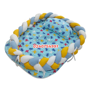 Baby Bed (Baby Lounger / Portable Infant Co Sleeper Bassinet With Spiral Bumper / Baby Nest)