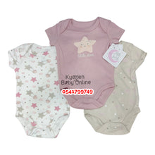Load image into Gallery viewer, Baby Girl BodySuit (3pcs) Little &amp;Loved Little Star
