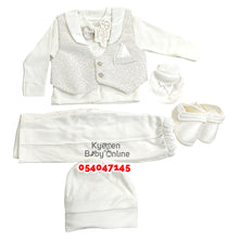 Load image into Gallery viewer, Baby Boy Christening Top And Down (Petite Ponpon) 0-5Months (C)
