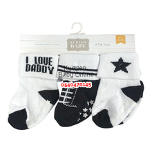 Load image into Gallery viewer, Baby Boy Socks 3 Pairs 6-12 Months (Hudson Baby) Daddy - Kyemen Baby Online
