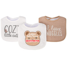 Load image into Gallery viewer, Baby Bib 3Pcs Hudson Baby (Cozy) - Kyemen Baby Online
