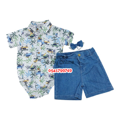 Baby Boy Top and Down with Bow tie(Cute Koala)Cars - Kyemen Baby Online