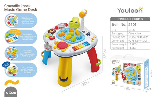 Baby Toys Play Table  & Crocodile knock Music Game Desk (80018)