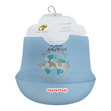 Load image into Gallery viewer, Baby Boy Silicone Bib (BebeFavour) Blue
