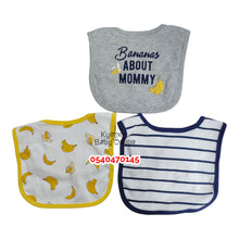 Load image into Gallery viewer, Baby Bib (Little) Banana 3Pcs - Kyemen Baby Online
