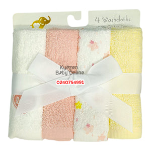 Baby Face Towels / Mouth Towel / Washcloth (4pcs) Bebe Favor - Kyemen Baby Online