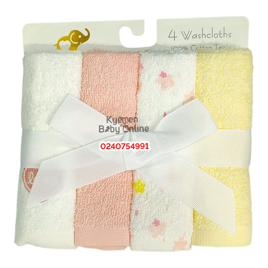 Baby Face Towels / Mouth Towel / Washcloth (4pcs) Bebe Favor - Kyemen Baby Online