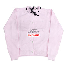 Load image into Gallery viewer, Baby Sweater/ Cardigan (Pink With Black)
