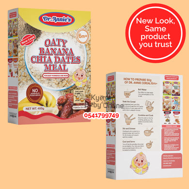 Oaty Banana Chia Dates Meal (Dr Annie's) 6m+ 400g - Kyemen Baby Online