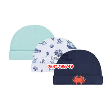 Load image into Gallery viewer, Baby Hat 3Pcs (Hudson Baby) Mr Crabs (0-6m)

