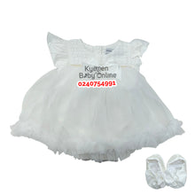 Load image into Gallery viewer, Baby Girl Christening Dress With  Shoe (Little Baby) B
