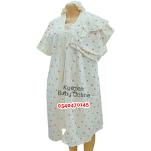 Load image into Gallery viewer, Breastfeeding Nightwear With Inner, Bonnets,Hat And Cotsheet (Bebe And Mama Cherry) - Kyemen Baby Online
