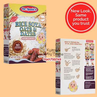 Rice Soya Oats And Dates (Dr Annie's) 6m+ 400g - Kyemen Baby Online